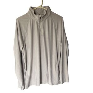 Men's Gerry Active Quarter Zip Pullover Long Sleeve Gray Size L Breathable